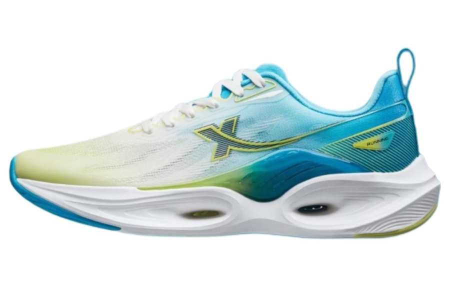 XTEP Qing Feng 6.0 Cushioning Slip Resistant Breathable Rebound Low top Sprint Running Shoes Men's White Blue