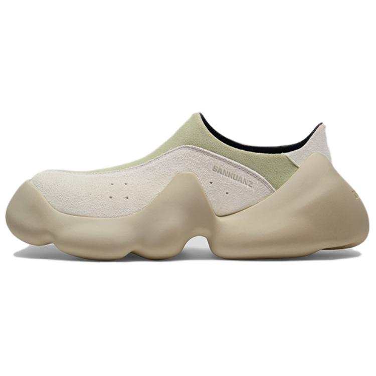 SANKUANZ Bumpy Cushioning, Wear Resistant Low top Chunky Sneakers Unisex Beige Gray