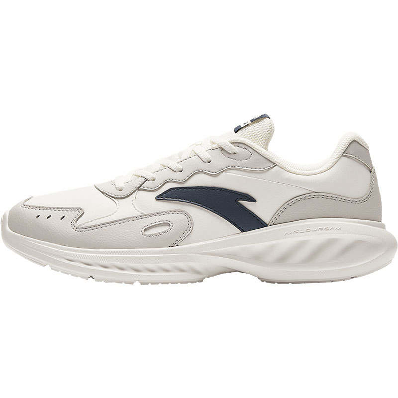 Anta Nebula Fabric Abrasion Resistant Breathable Low top Casual Running Shoes Men's White Gray