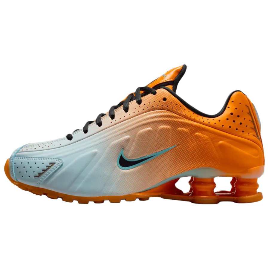 Nike Nike Shox R4 Casual Running Shoes Unisex Orange Blue