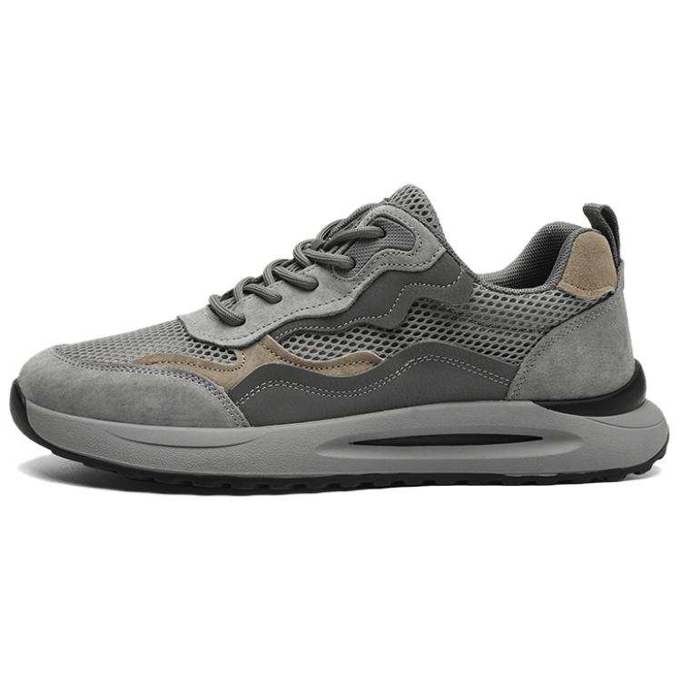 JEEP SPIRIT Black Myth Cushioning Lightweight Slip Resistant Low top Running Shoes Men's Gray