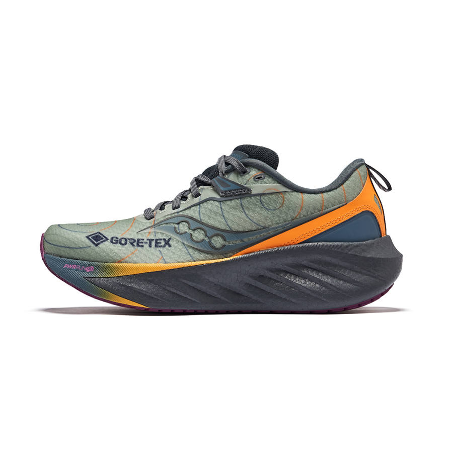 Saucony TRIUMPH Victory 22 Coverage Low top Running Shoes Women's Green Gray Yellow