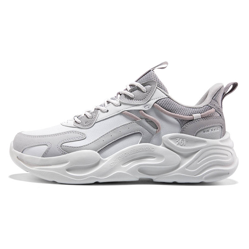 361° Cushioning Slip Resistant Abrasion Resistant Low top Chunky Sneakers Men's Gray