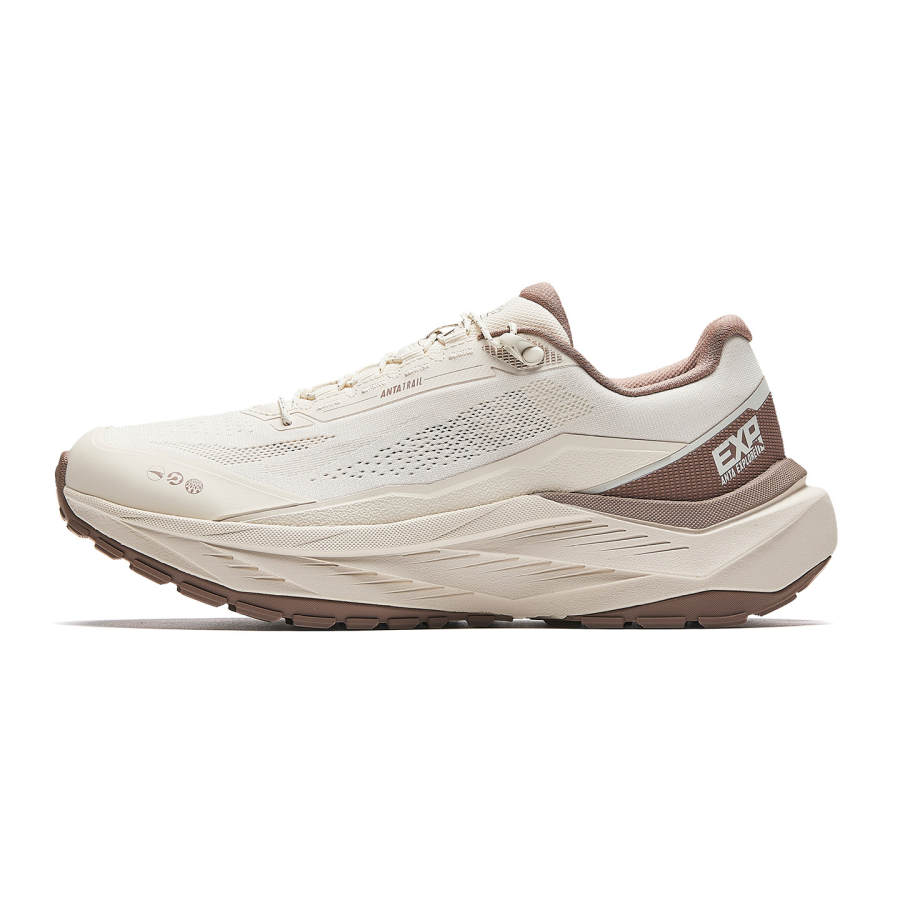 ANTA Explore Wilderness LITE Outdoor Shoes Women's Low Top Fish Belly White/Eagle Back Brown 2