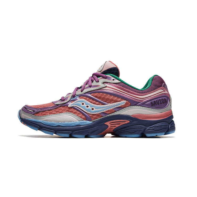Saucony Pro Grid Omni 9 Low top Casual Running Shoes Unisex Red Gray