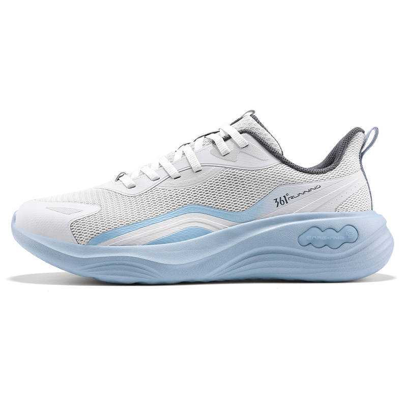 361° Abrasion Resistant, Lightweight, And Breathable Low top Sprint Running Shoes Men's White Blue