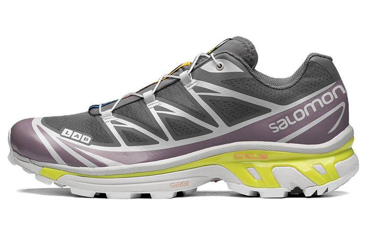 SALOMON XT 6 Fabric Abrasion Resistant Low top Running Shoes Unisex Gray