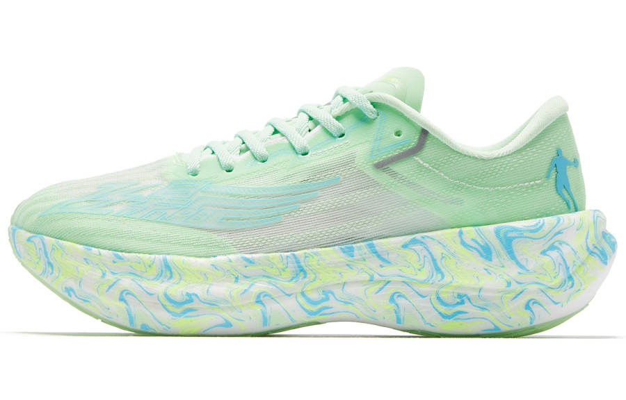 QIAODAN Feiying PB2.0 Cushioning Slip Resistant Abrasion Resistant Low top Running Shoes Women's Fresh Green