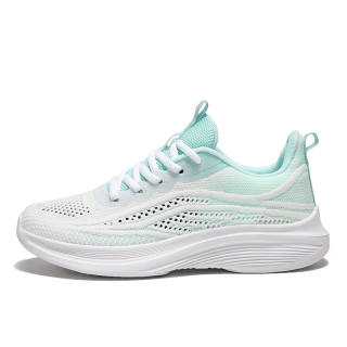 RUIKE Cushioning Breathable Lightweight Low top Casual Running Shoes Women's White Green