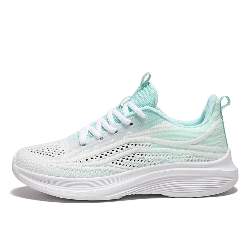 RUIKE Cushioning Breathable Lightweight Low top Casual Running Shoes Women's White Green
