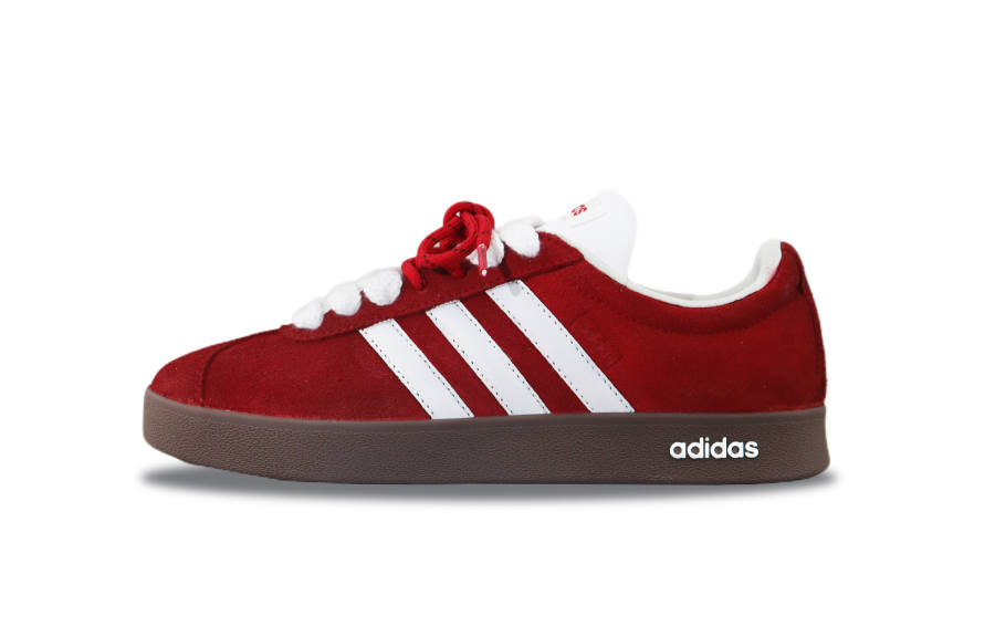 Adidas Adidas VL COURT 2.0 Abrasion Resistant Abrasion Resistant Low top Skateboard Shoes Unisex Red White
