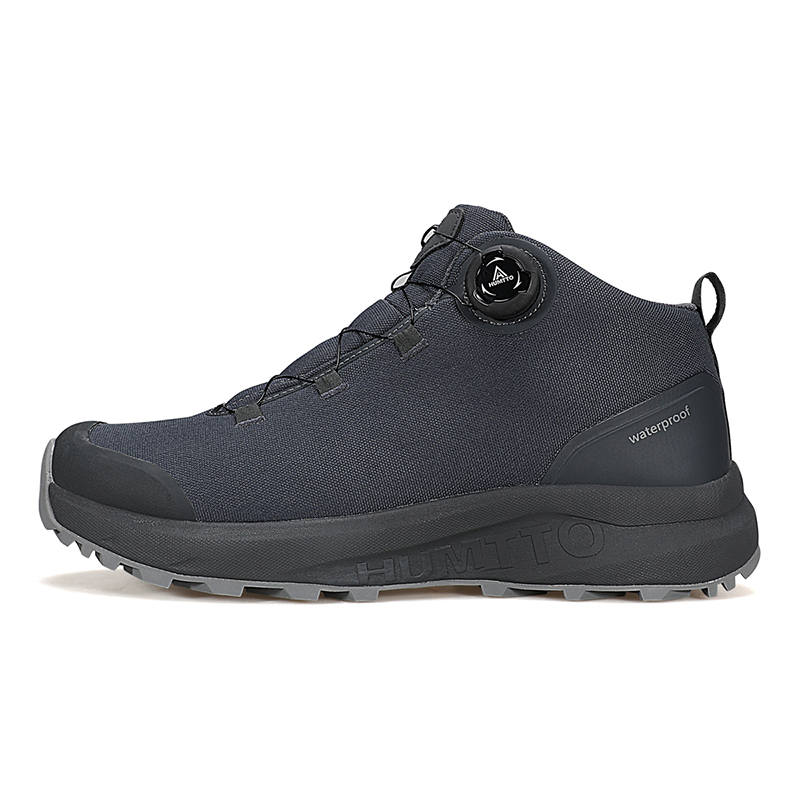 HUMTTO Cushioning Slip Resistant Abrasion Resistant Mid top Outdoor Shoes Men's Dark Gray