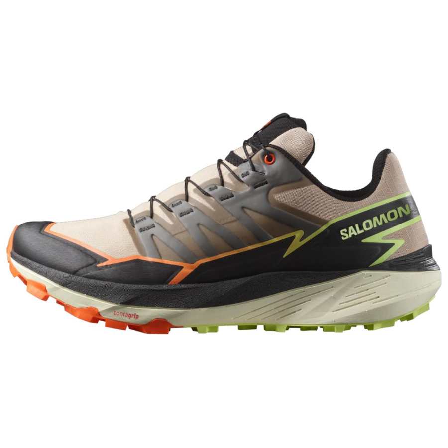 SALOMON Thundercross Running Shoes Men's Low Top Beige/Black/Orange
