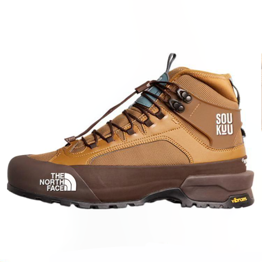 THE NORTH FACE SOUKUU Cushioning Slip Resistant Abrasion Resistant High top Outdoor Shoes Men's Brown