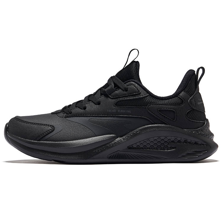 Erke Cushioning Abrasion Resistant Cushioning, Wear Resistant Low top Casual Running Shoes Women's Jet Black