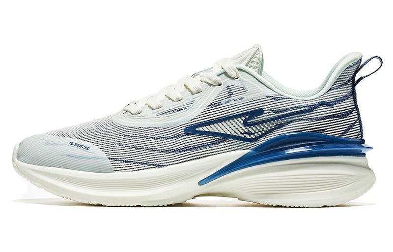 Erke Cushioning Slip Resistant Abrasion Resistant Low top Running Shoes Men's White Blue