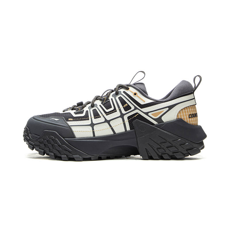 Li-Ning Li Ning Outdoor CF Tracing Cushioning Rebound Low top Outdoor Shoes Unisex Black White Blue