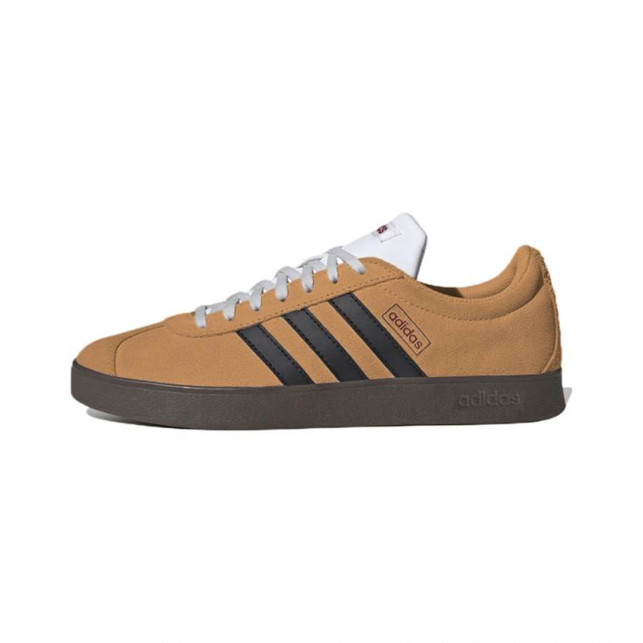 Adidas Adidas Vl Court Lifestyle Neroli Latte Leather Slip Resistant Cushioning Abrasion Resistant