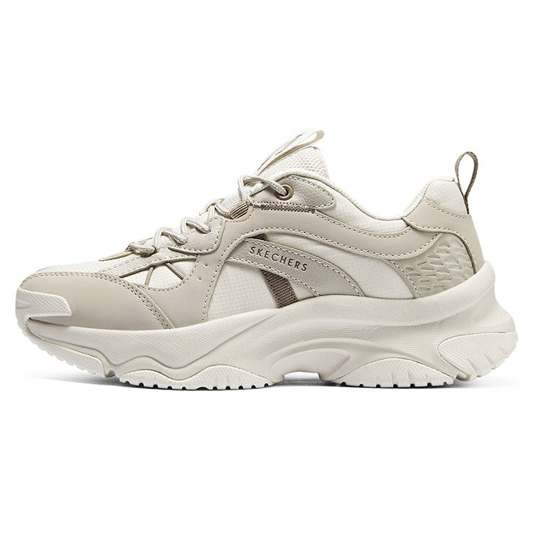 Skechers Abrasion Resistant Breathable Low top Casual Running Shoes Women's Beige Gray