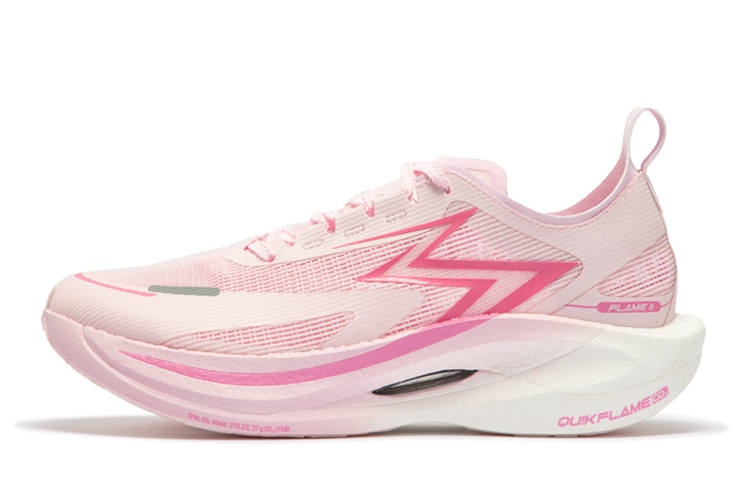 361° Flame 2.5 Low top Full Length Carbon Plate Running Shoes Unisex White Pink