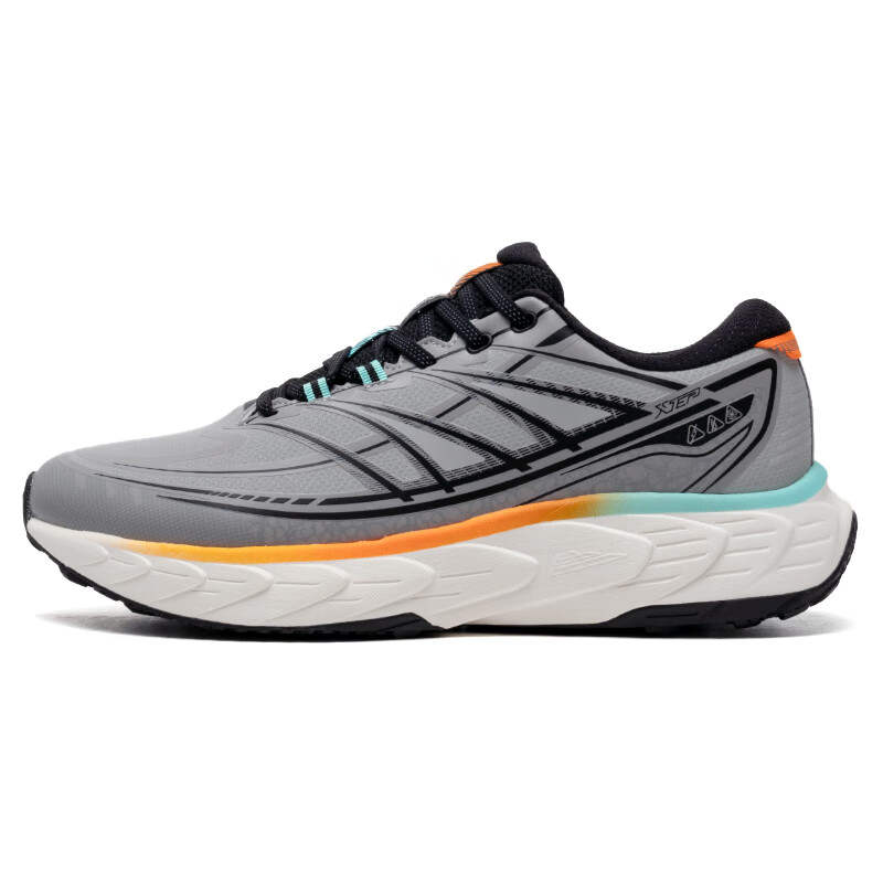 XTEP Kunwu 3.0 Slip Resistant Abrasion Resistant Low top Running Shoes Men's Gray