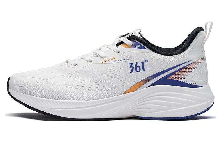 361° Yu Yi Cushioning Slip Resistant Abrasion Resistant Low top Running Shoes Men's White Blue