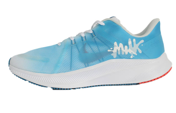 Nike Nike Quest 4 Cushioning Slip Resistant Cushioning Slip Resistant Low top Running Shoes Men's White Blue