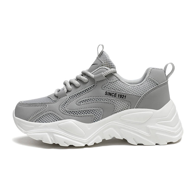 Binary Binary Breathable Height Increasing Breathable Height Increasing Low top Chunky Sneakers Women's Gray