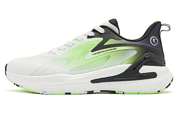QIAODAN Fearless SE Abrasion Resistant Breathable Low top Running Shoes Men's White Green