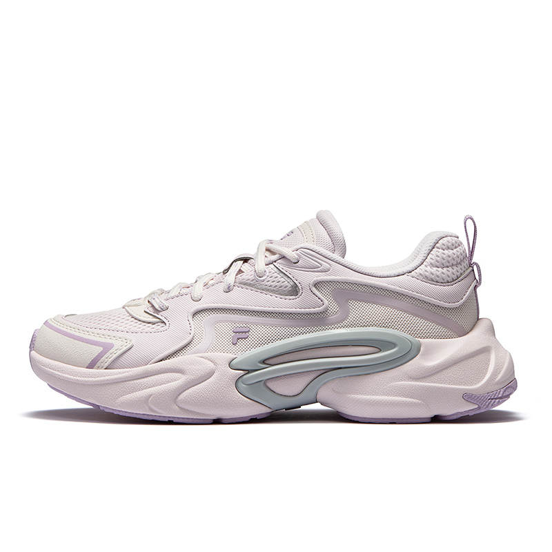FILA FUSION Textile, Synthetic Leather Low top Casual Running Shoes Women's Soft Pink