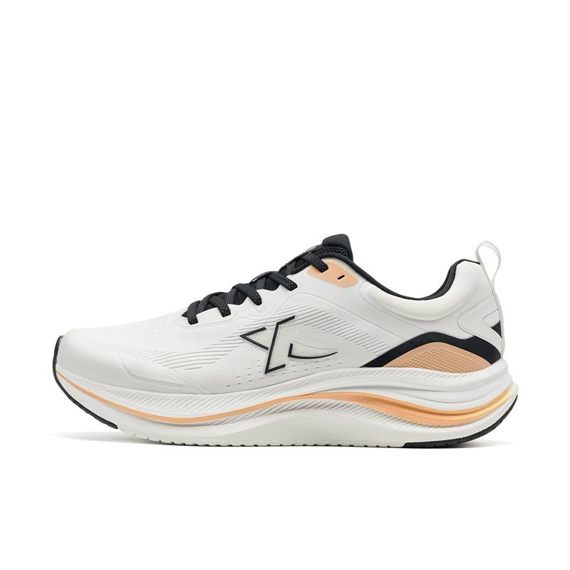 XTEP Cushioning, Wear Resistant Low top Casual City Commuting Running Shoes Men's Sail White Light Pink Orange
