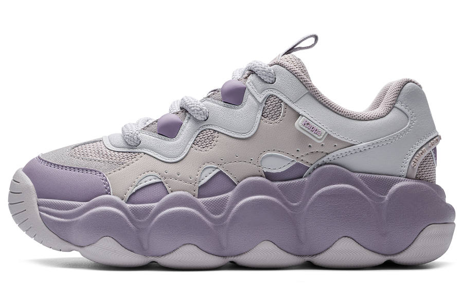 Kappa Back to Back Slip Resistant Abrasion Resistant Low top Chunky Sneakers Women's Purple