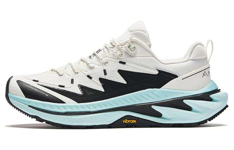 Anta Wilderness PRO Fabric Cushioning Slip Resistant Low top Running Shoes Men's White Black Blue
