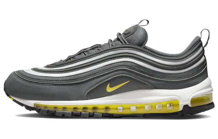 Nike Nike Air Max 97 Fabric Low top Running Shoes Men's Gray Yellow