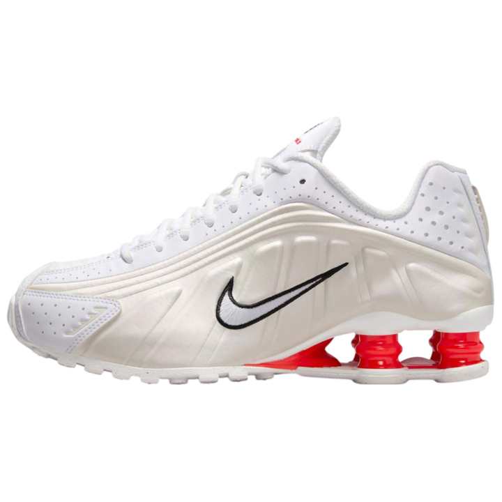 Nike Nike Shox R4 Abrasion Resistant Breathable Support Low top Casual Running Shoes Women's White