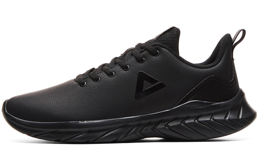 PEAK Qingyi Textile, Synthetic Leather Low top Running Shoes Women's Black