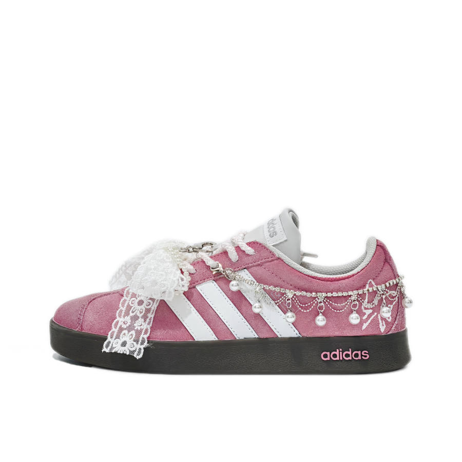 Adidas Adidas VL COURT 2.0 Blush Lace German Army Trainers Women's Fuchsia