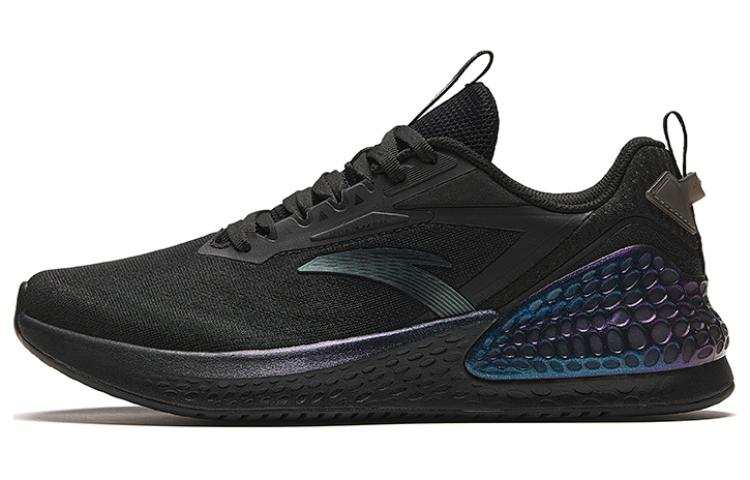 Anta C37+ Cushioning Slip Resistant Breathable Lightweight Low top Running Shoes Men's Black
