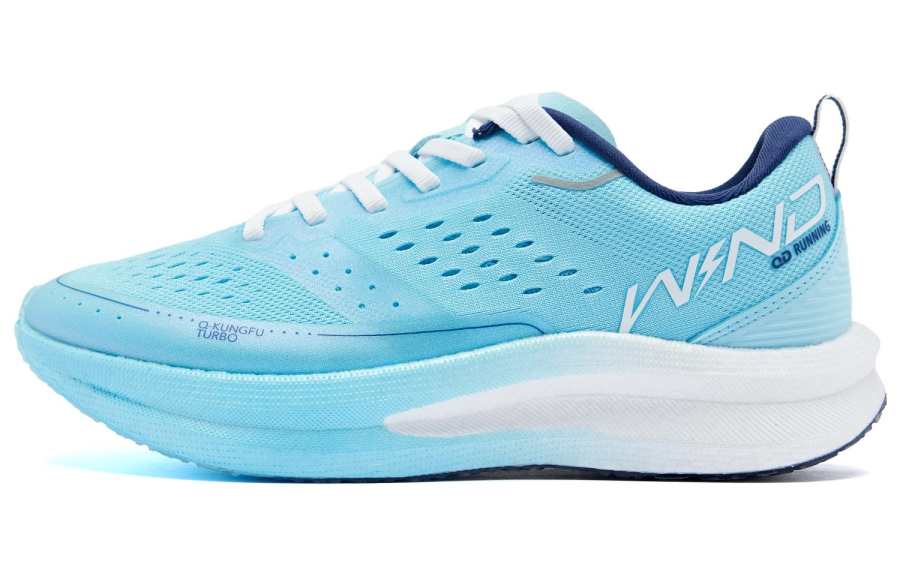 QIAODAN Strong Wind SE Strong Wind Brushing Cushioning Low top Running Shoes Women's Blue