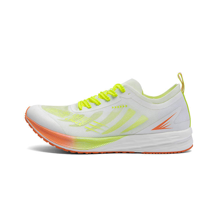 LPMX Cushioning Breathable Lightweight Low top Marathon Racing Running Shoes Unisex Neon Orange Yellow