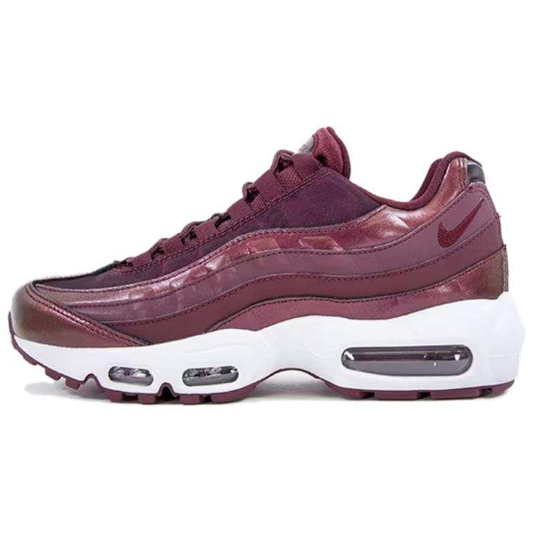 Nike Nike Air Max 95 Abrasion Resistant Low top Running Shoes Women's Burgundy