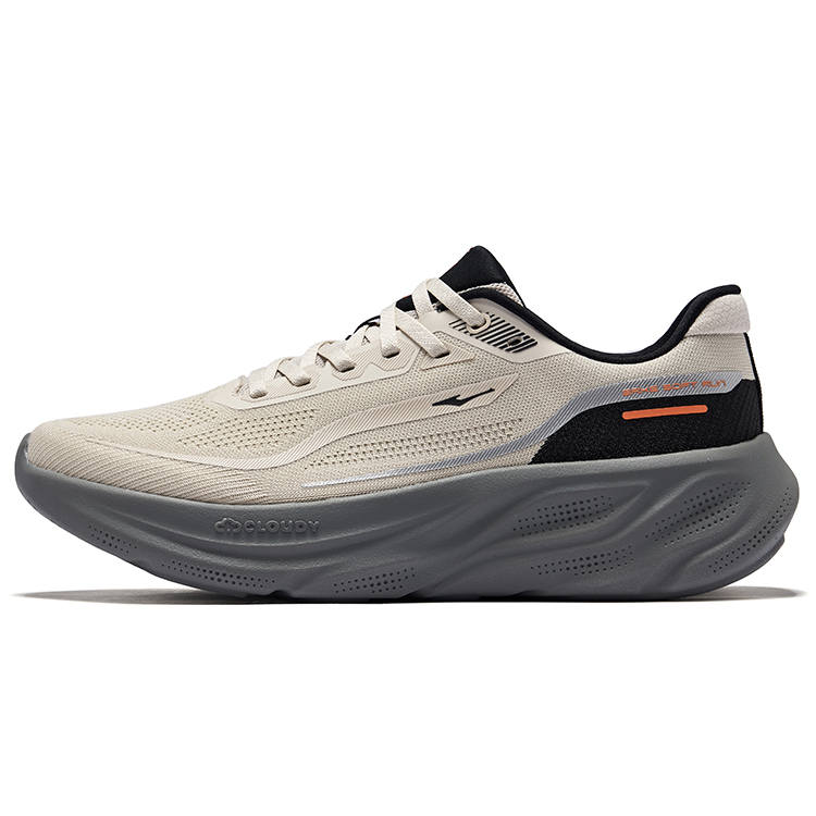 Erke Low top Sprint Running Shoes Men's Pumice Gray Jet Black
