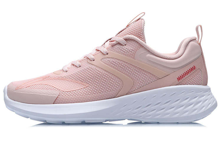 Li-Ning Li Ning Lightweight Cushioning Low top Running Shoes Women's Peach Orange Pink