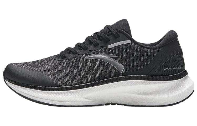Anta Champion Series Comfortable Cushioning Slip Resistant Low top Running Shoes Men's Black Silver