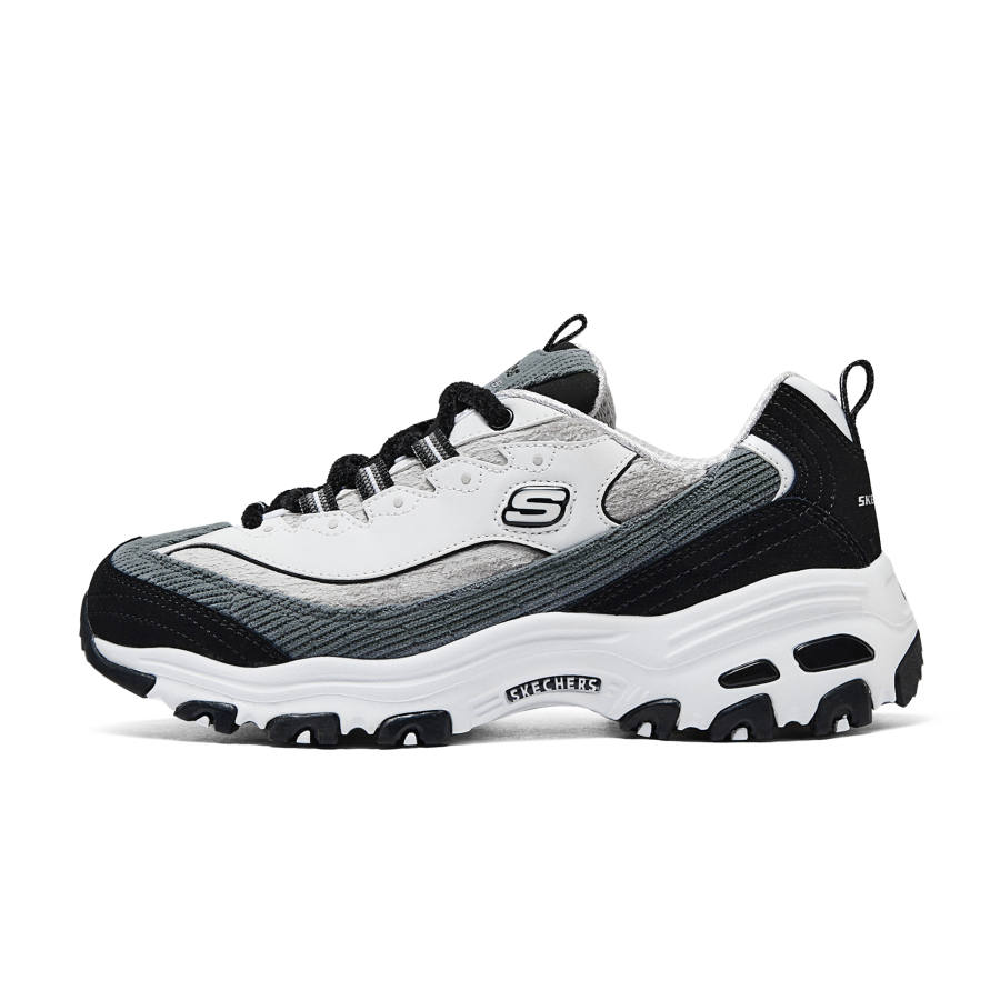Skechers D'Lites 1.0 Abrasion Resistant Low top Chunky Sneakers Women's White Black