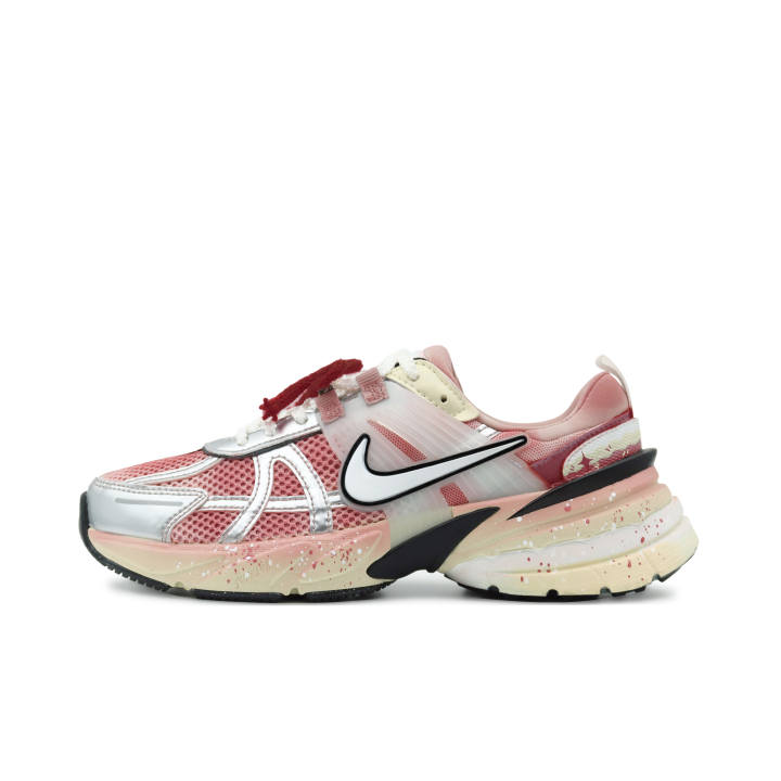 Nike Nike V2K Run Fabric Low top Running Shoes Women's Silver Red