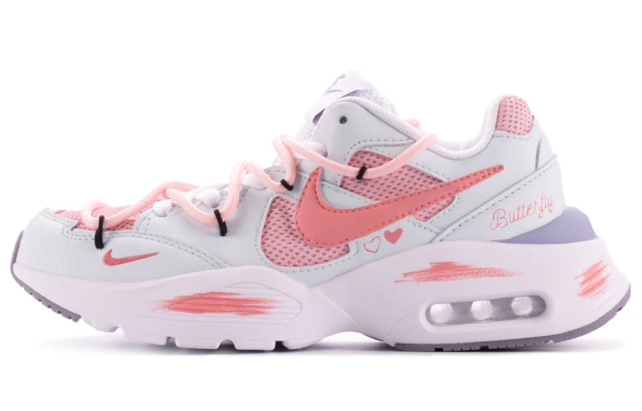 Nike Nike Air Max Fusion Slip Resistant, Abrasion Resistant, Breathable Low top Running Shoes Women's White Pink