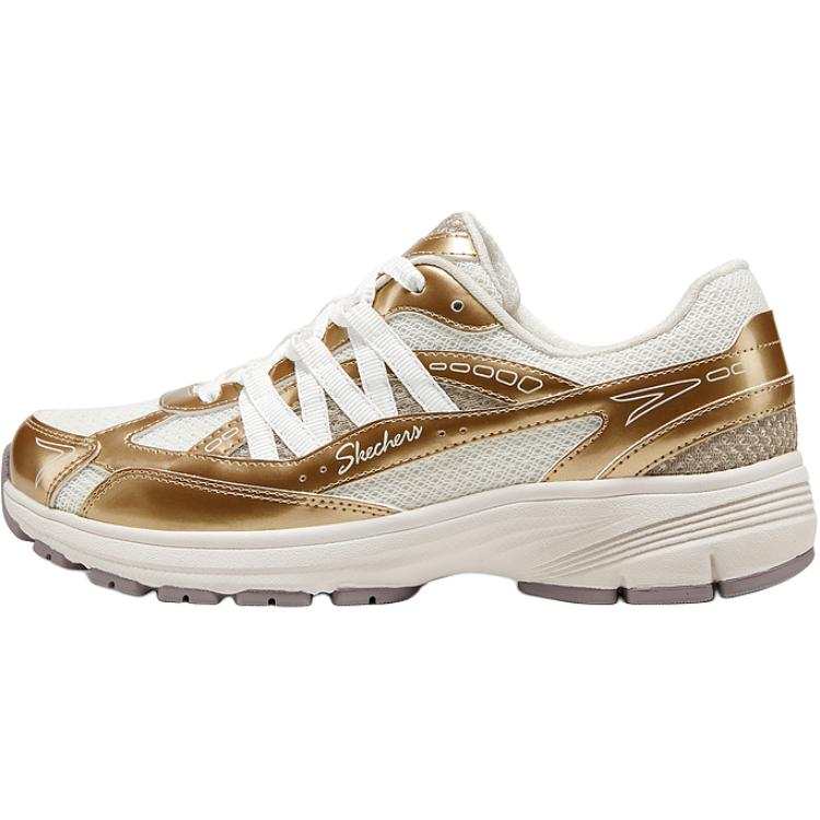 Skechers Modern Comfort Breathable Abrasion Resistant Low top Chunky Sneakers Women's Gold