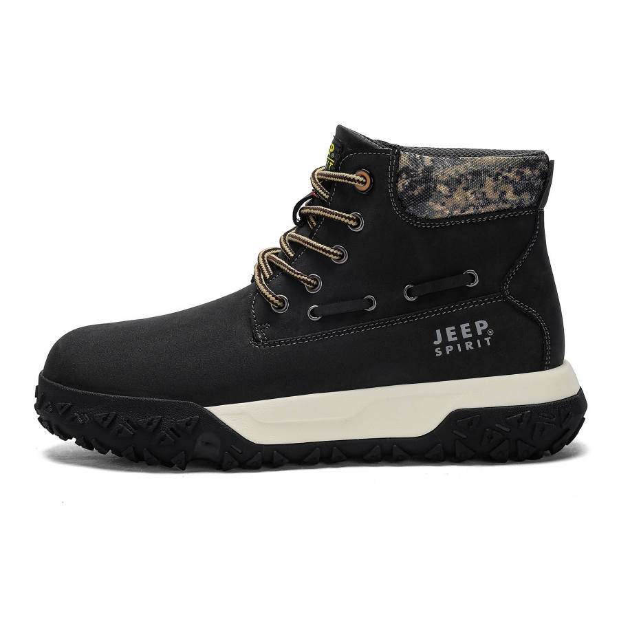 JEEP SPIRIT High top Outdoor Shoes Men's Graphite Black