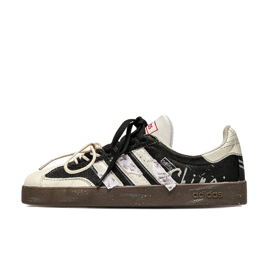 Adidas Adidas VL COURT 2.0 IC77 Bubble Gothic Abrasion Resistant Low top Skateboard Shoes Unisex Black Brown
